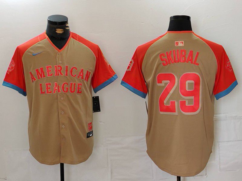 Men Detroit Tigers #29 Skubal Brown All star 2024 Nike MLB Jersey style 2